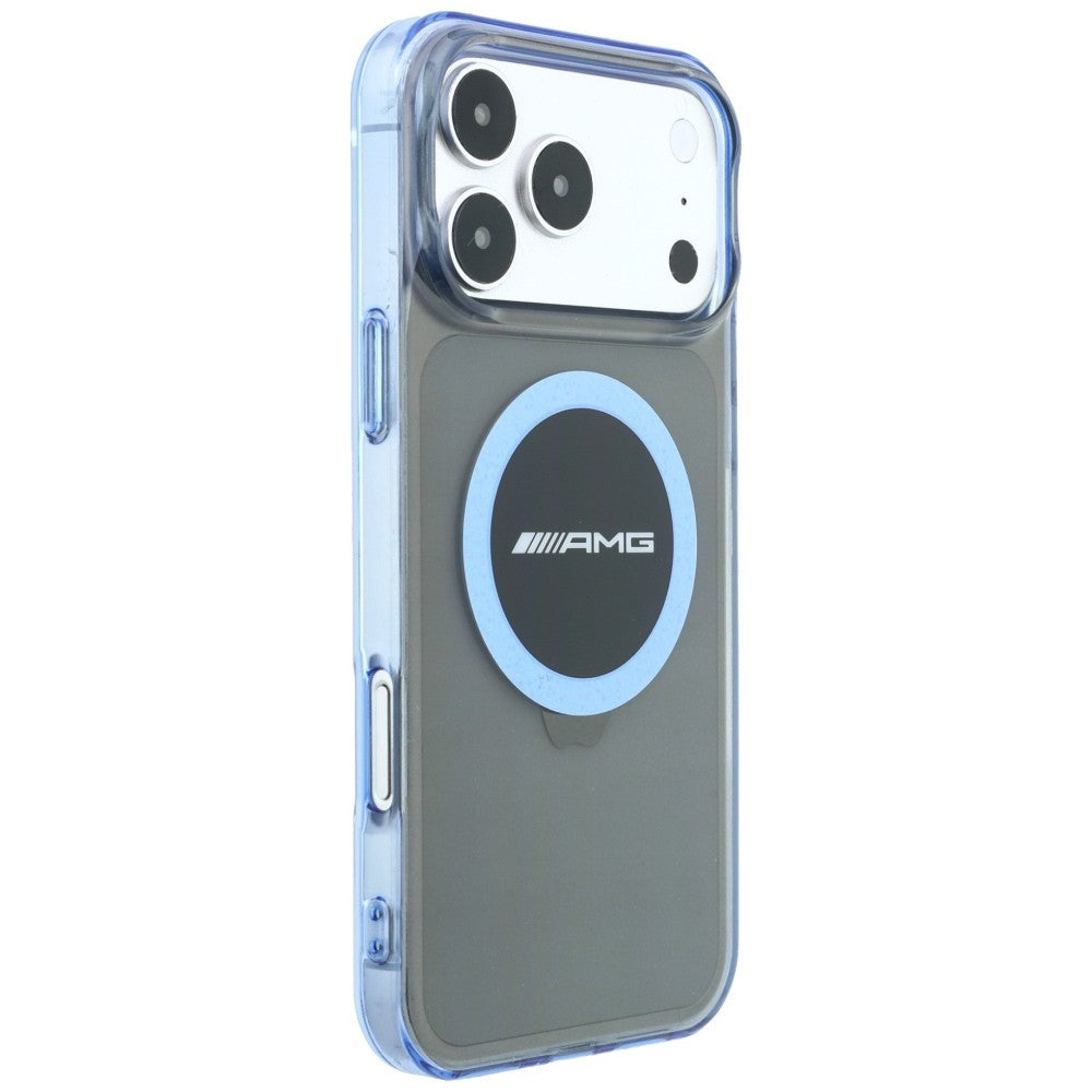 Dėklas Mercedes AMG IML Transparent Bicolor Block MagSafe, skirtas iPhone 18 Pro Max / 17 Pro Max - juodas ir mėlynas --...