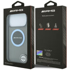 Dėklas Mercedes AMG IML Transparent Bicolor Block MagSafe, skirtas iPhone 18 Pro Max / 17 Pro Max - juodas ir mėlynas --...