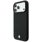 Dėklas BMW Kevlar Metal Logo MagSafe, skirtas iPhone 18 Pro Max / 17 Pro Max - juodas -- iPhone 18 Pro Max / iPhone 17...