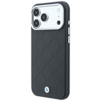 Dėklas BMW Sign Deboss Quilted Metal Logo MagSafe, skirtas iPhone 18 Pro / 17 Pro - Tamsiai pilkas -- iPhone 18 Pro /...