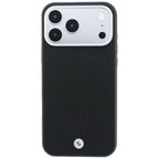 Dėklas BMW Sign Deboss Quilted Metal Logo MagSafe, skirtas iPhone 18 Pro / 17 Pro - Juodas -- iPhone 18 Pro / iPhone 17 Pro
