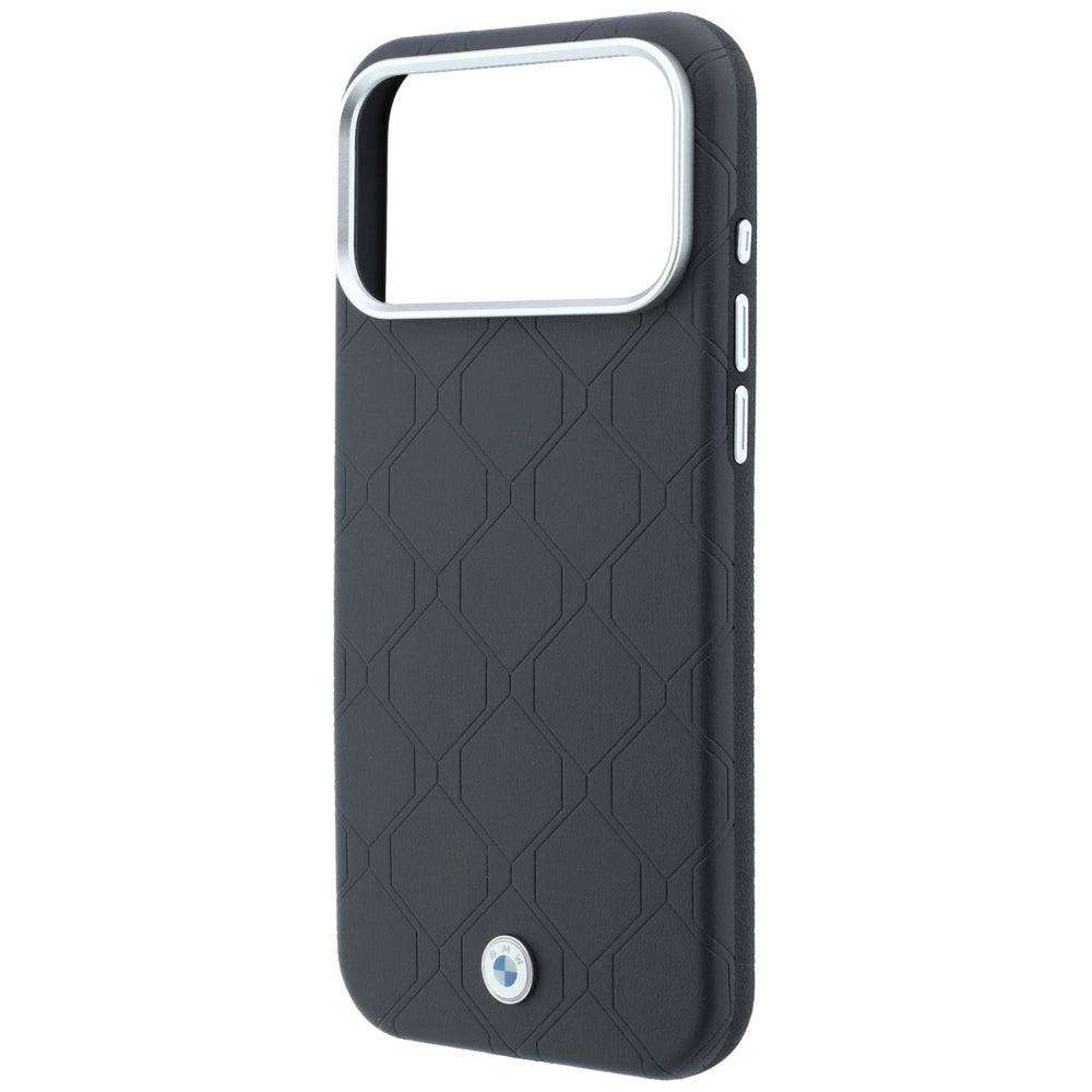 Dėklas BMW Sign Deboss Quilted Metal Logo MagSafe, skirtas iPhone 18 Pro Max / 17 Pro Max - Tamsiai pilkas -- iPhone 18...