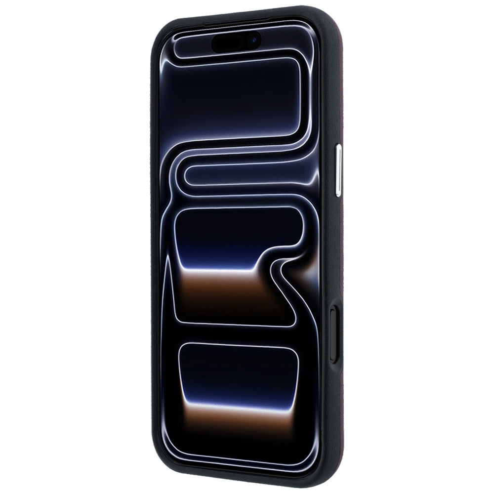 Dėklas BMW Sign Deboss Quilted Metal Logo MagSafe, skirtas iPhone 18 Pro Max / 17 Pro Max - Bordo -- iPhone 18 Pro Max /...