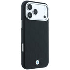 Dėklas BMW Sign Deboss Quilted Metal Logo MagSafe, skirtas iPhone 18 Pro Max / 17 Pro Max - Juodas -- iPhone 18 Pro Max /...