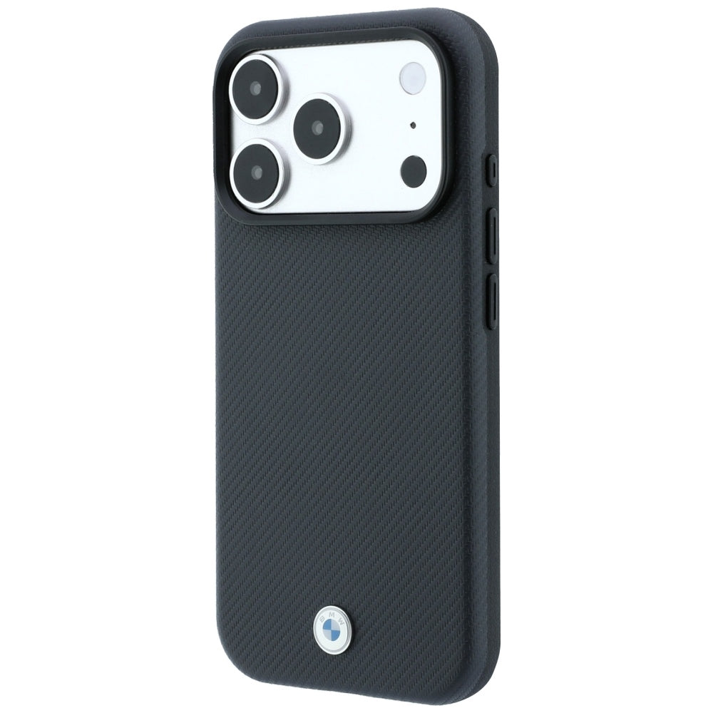 Dėklas BMW Sign Kevlar Metal Logo MagSafe, skirtas iPhone 18 Pro Max / 17 Pro Max - Tamsiai pilkas -- iPhone 18 Pro Max /...
