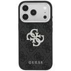 Dėklas Guess 4G & Big Strass Logo, skirtas iPhone 18 Pro / 17 Pro - Juoda -- iPhone 18 Pro / iPhone 17 Pro