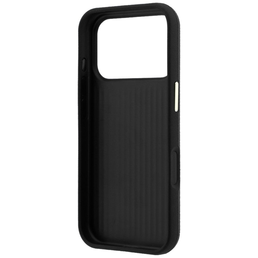 Dėklas Guess Grained & Big Resin Logo, skirtas iPhone 18 Pro / 17 Pro - Juoda -- iPhone 18 Pro / iPhone 17 Pro