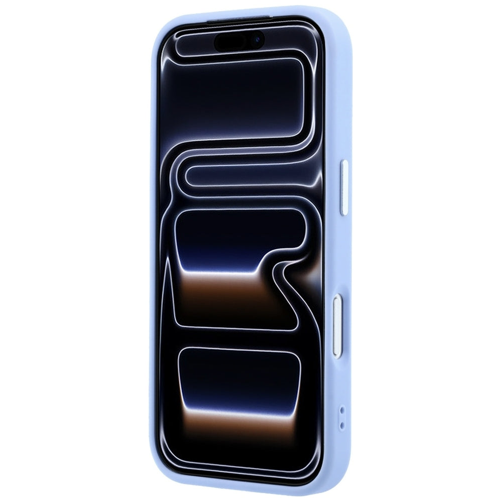 Dėklas Guess Grained Triangle Logo MagSafe telefonui iPhone 18 Pro / 17 Pro - Mėlynas -- iPhone 18 Pro / iPhone 17 Pro