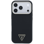 Dėklas Guess Kevlar Triangle Logo MagSafe telefonui iPhone 18 Pro Max / 17 Pro Max - Juodas -- iPhone 18 Pro Max / iPhone...