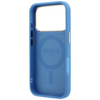 Dėklas Guess Ring Stand 360 4G Classic Logo MagSafe telefonui iPhone 18 Pro / 17 Pro - mėlynas -- iPhone 18 Pro / iPhone...
