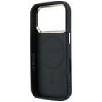 Dėklas Guess Saffiano Small 4G & Classic Logo MagSafe telefonams iPhone 18 Pro / 17 Pro - Juodas -- iPhone 18 Pro /...
