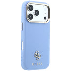 Dėklas Guess Saffiano Small 4G & Classic Logo MagSafe telefonams iPhone 18 Pro / 17 Pro - Šviesiai mėlynas -- iPhone 18...