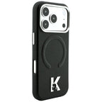 Dėklas Karl Lagerfeld Grained Embossed Ring & Kameo Logo MagSafe telefonams iPhone 18 Pro / 17 Pro - Juoda -- iPhone 18...