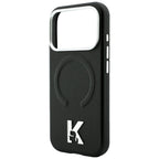 Dėklas Karl Lagerfeld Grained Embossed Ring & Kameo Logo MagSafe telefonams iPhone 18 Pro / 17 Pro - Juoda -- iPhone 18...