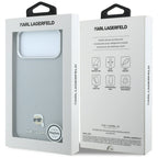 Dėklas Karl Lagerfeld Grained Karl Head Metal MagSafe telefonams iPhone 18 Pro / 17 Pro - Pilka -- iPhone 18 Pro / iPhone...