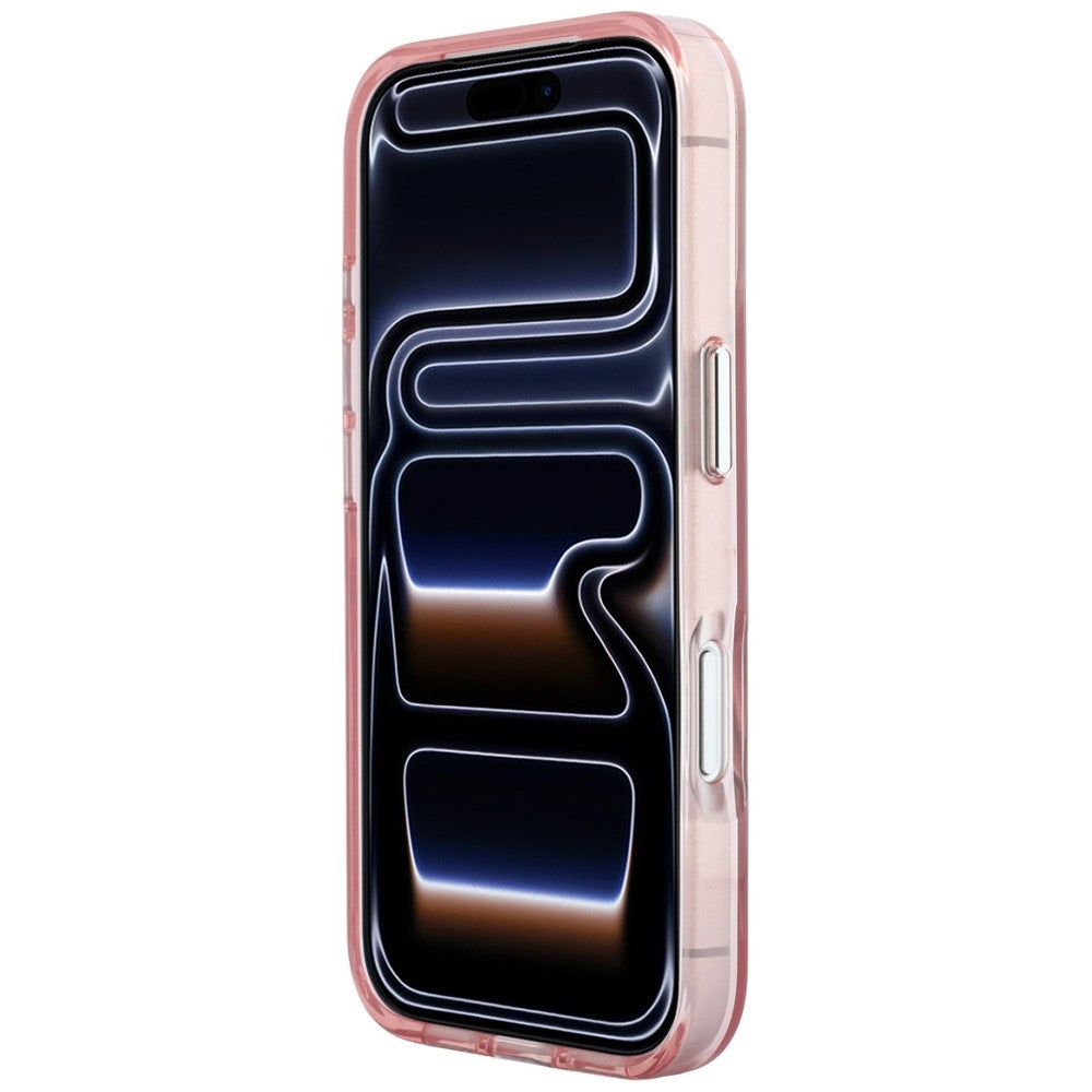 Dėklas Karl Lagerfeld IML Big Signature Resin Metal Frame telefonui iPhone 18 Pro Max / 17 Pro Max - rožinis -- iPhone 18...