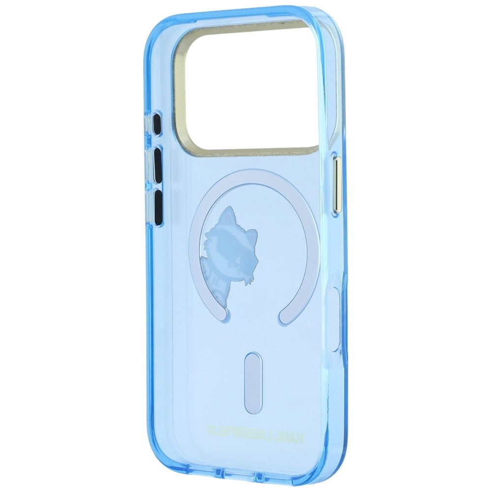 Dėklas Karl Lagerfeld Peekaboo Logo MagSafe telefonui iPhone 18 Pro / 17 Pro - šviesiai mėlynas -- iPhone 18 Pro / iPhone...
