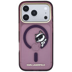 Dėklas Karl Lagerfeld Peekaboo Logo MagSafe telefonui iPhone 18 Pro Max / 17 Pro Max - bordo -- iPhone 18 Pro Max /...