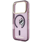Dėklas Karl Lagerfeld Peekaboo Logo MagSafe telefonui iPhone 18 Pro Max / 17 Pro Max - bordo -- iPhone 18 Pro Max /...