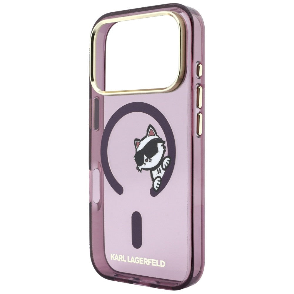 Dėklas Karl Lagerfeld Peekaboo Logo MagSafe telefonui iPhone 18 Pro Max / 17 Pro Max - bordo -- iPhone 18 Pro Max /...