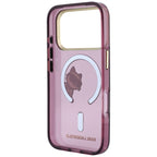 Dėklas Karl Lagerfeld Peekaboo Logo MagSafe telefonui iPhone 18 Pro Max / 17 Pro Max - bordo -- iPhone 18 Pro Max /...
