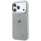 Dėklas Karl Lagerfeld Point & Choupette Sketch MagSafe skirtas iPhone 18 Pro / 17 Pro - Pilkas -- iPhone 18 Pro / iPhone...