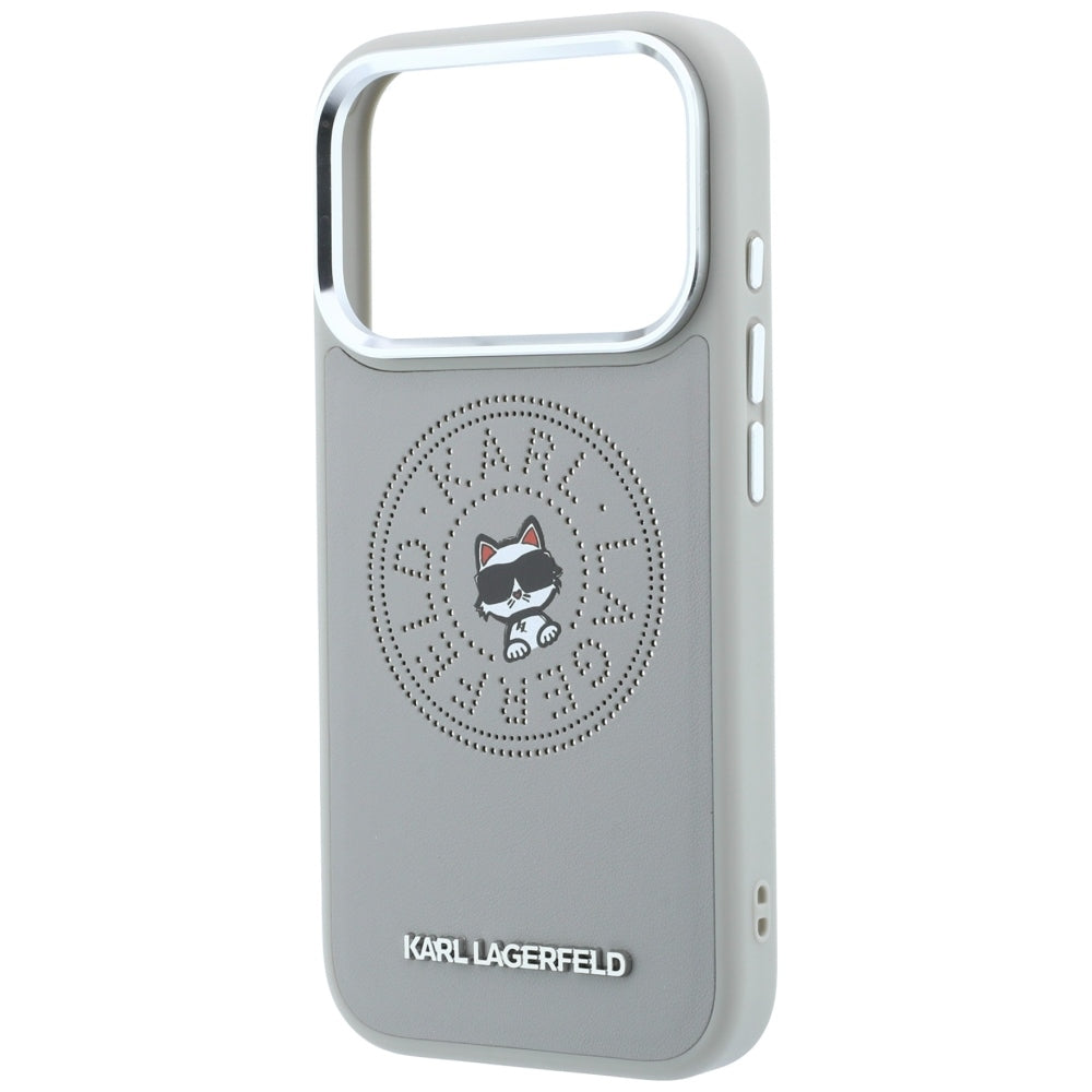 Dėklas Karl Lagerfeld Point & Choupette Sketch MagSafe skirtas iPhone 18 Pro / 17 Pro - Pilkas -- iPhone 18 Pro / iPhone...