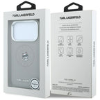 Dėklas Karl Lagerfeld Point & Choupette Sketch MagSafe skirtas iPhone 18 Pro / 17 Pro - Pilkas -- iPhone 18 Pro / iPhone...