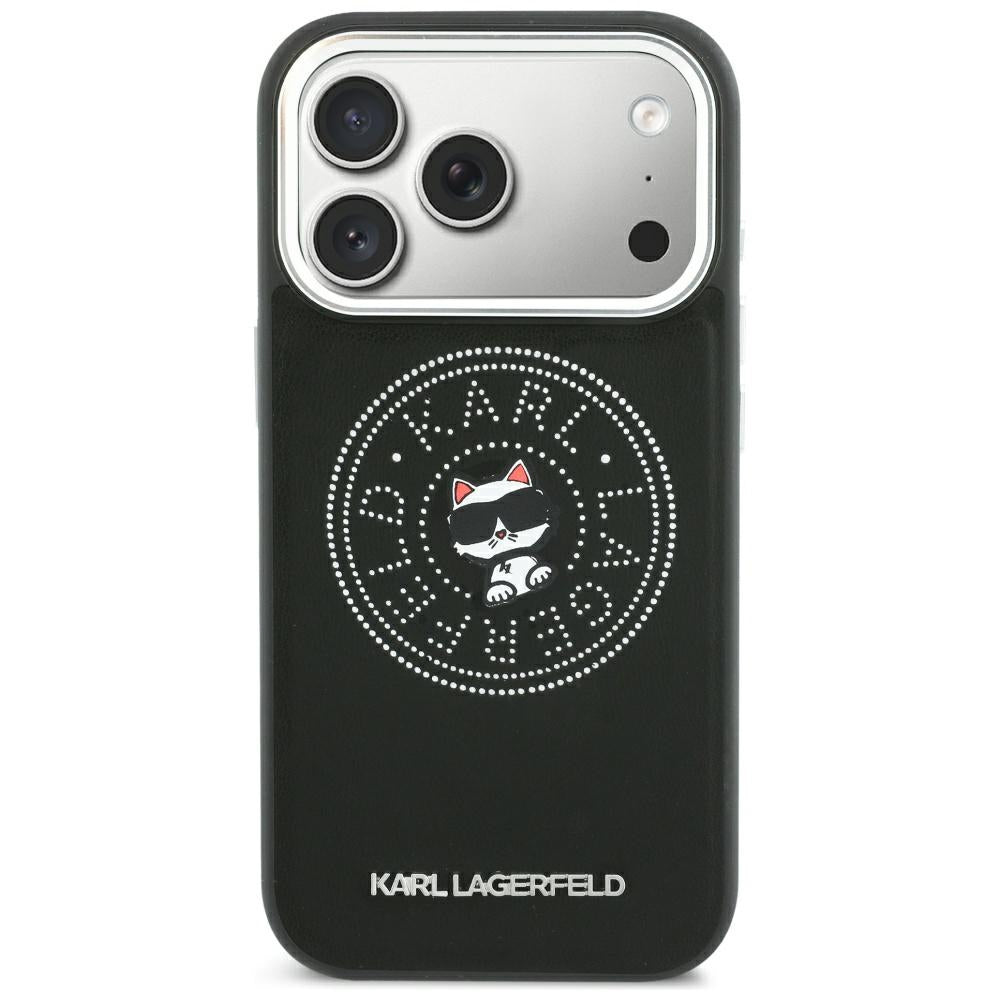 Dėklas Karl Lagerfeld Point & Choupette Sketch MagSafe skirtas iPhone 18 Pro Max / 17 Pro Max - Juodas -- iPhone 18 Pro...