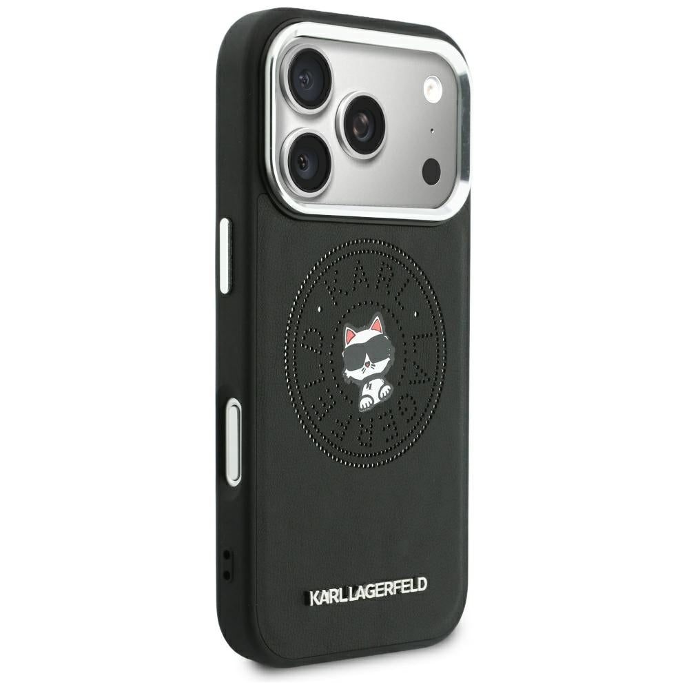 Dėklas Karl Lagerfeld Point & Choupette Sketch MagSafe skirtas iPhone 18 Pro Max / 17 Pro Max - Juodas -- iPhone 18 Pro...