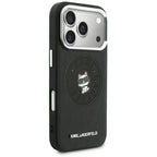 Dėklas Karl Lagerfeld Point & Choupette Sketch MagSafe skirtas iPhone 18 Pro Max / 17 Pro Max - Juodas -- iPhone 18 Pro...