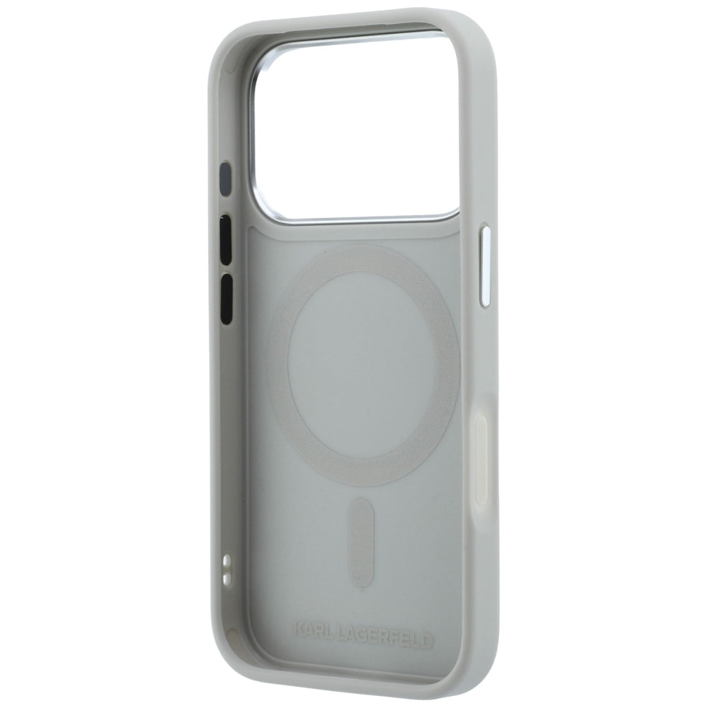Dėklas Karl Lagerfeld Point & Choupette Sketch MagSafe skirtas iPhone 18 Pro Max / 17 Pro Max - Pilkas -- iPhone 18 Pro...