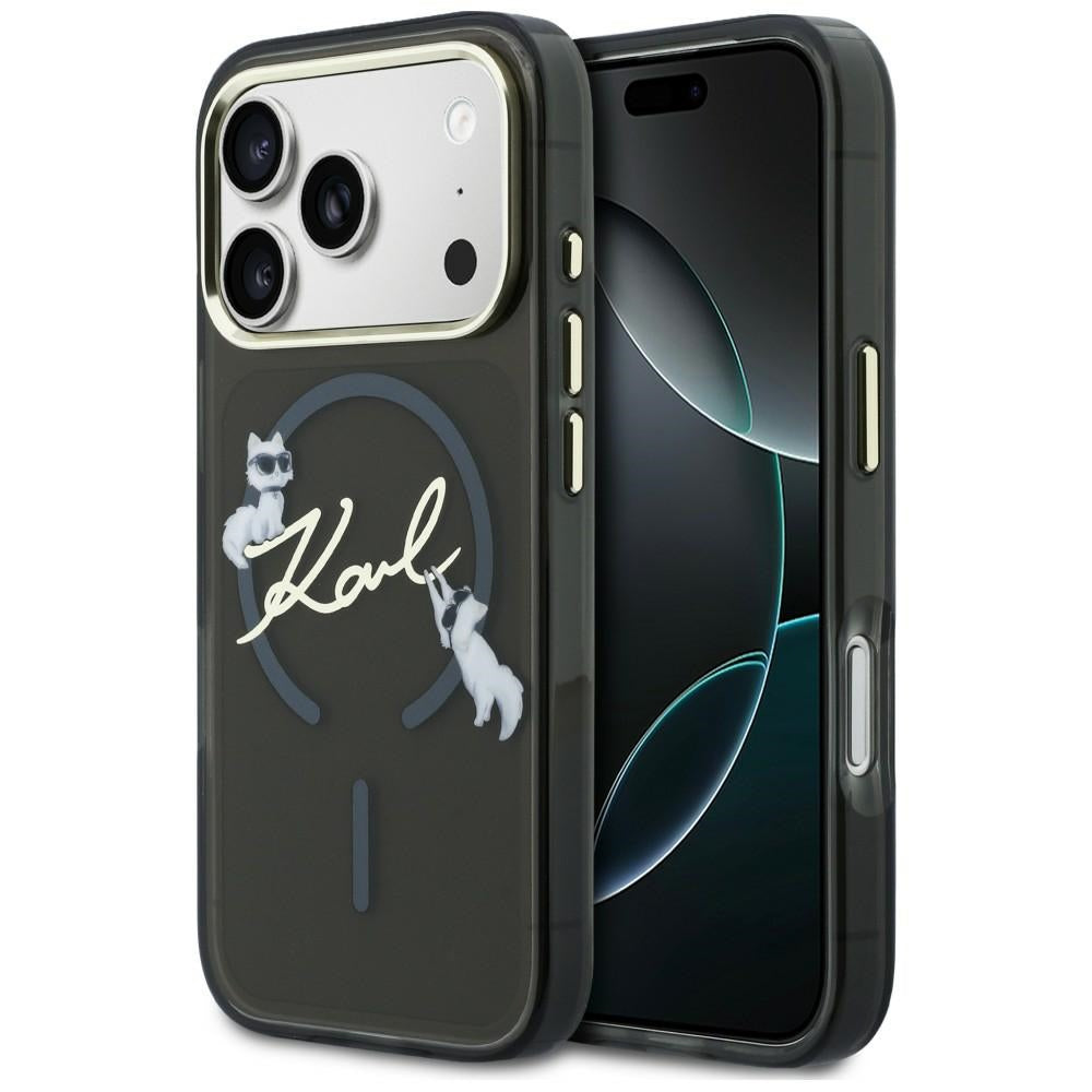 Dėklas Karl Lagerfeld Script Logo MagSafe, skirtas iPhone 18 Pro Max / 17 Pro Max - Juodas -- iPhone 18 Pro Max / iPhone...