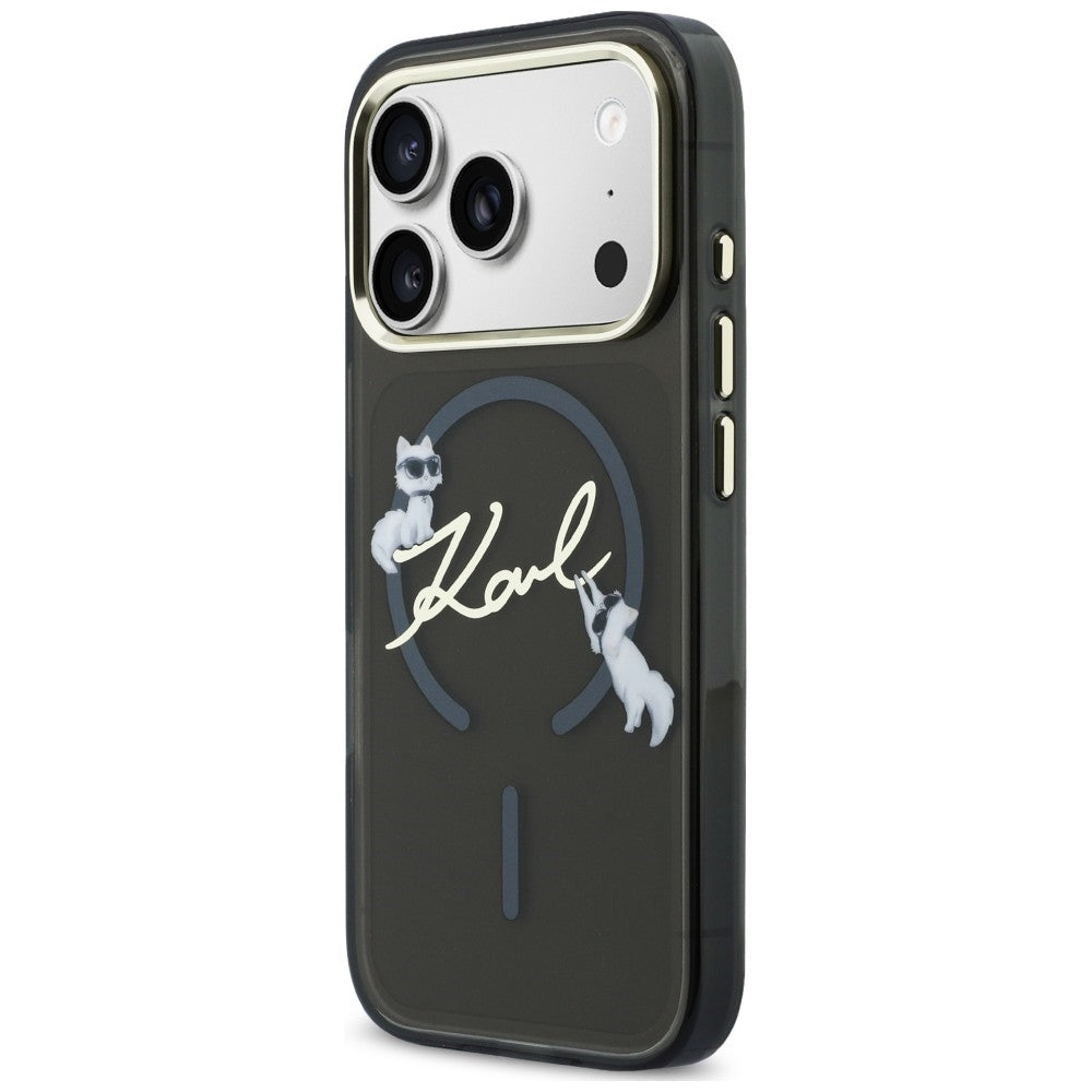 Dėklas Karl Lagerfeld Script Logo MagSafe, skirtas iPhone 18 Pro Max / 17 Pro Max - Juodas -- iPhone 18 Pro Max / iPhone...