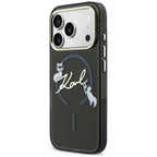 Dėklas Karl Lagerfeld Script Logo MagSafe, skirtas iPhone 18 Pro Max / 17 Pro Max - Juodas -- iPhone 18 Pro Max / iPhone...
