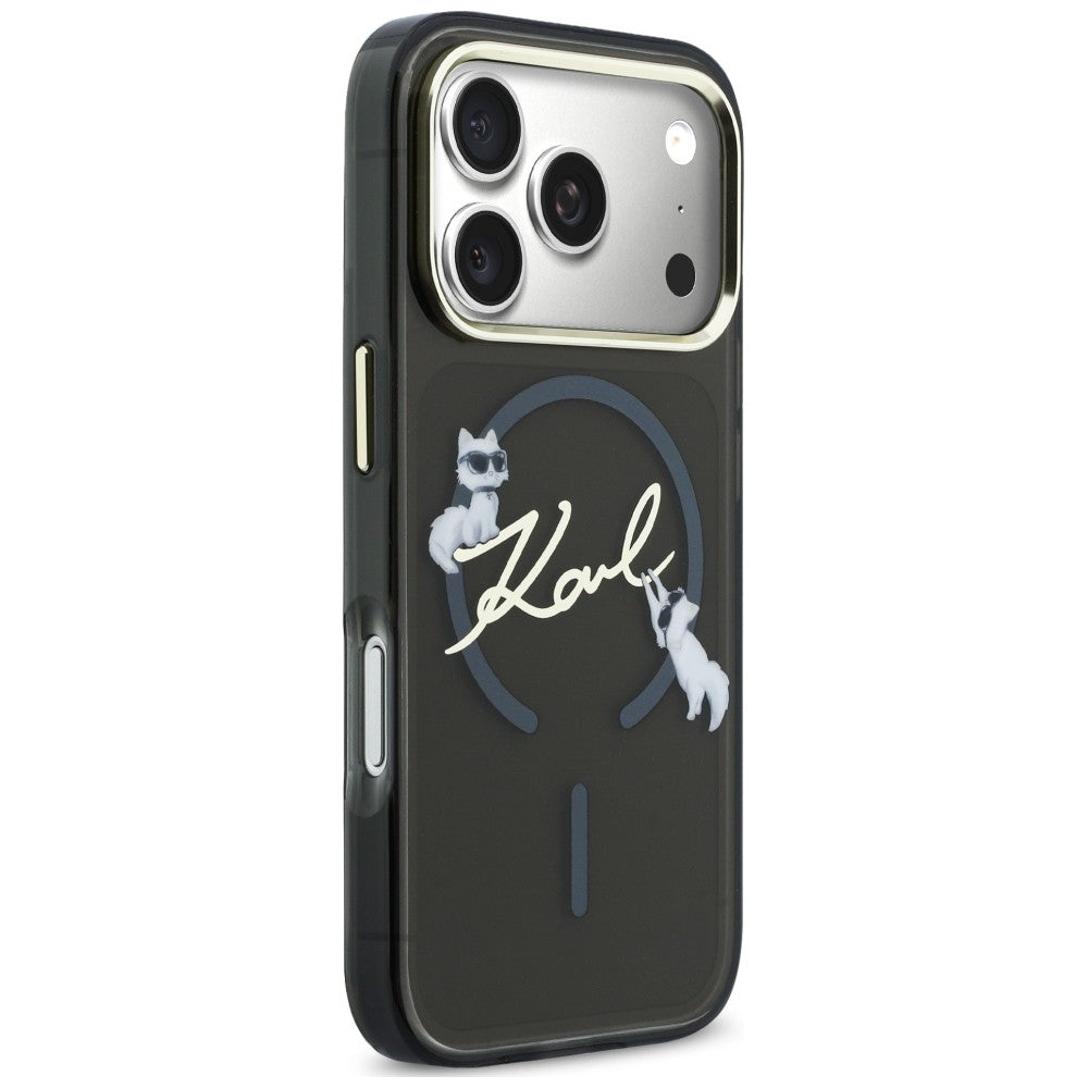 Dėklas Karl Lagerfeld Script Logo MagSafe, skirtas iPhone 18 Pro Max / 17 Pro Max - Juodas -- iPhone 18 Pro Max / iPhone...