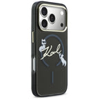 Dėklas Karl Lagerfeld Script Logo MagSafe, skirtas iPhone 18 Pro Max / 17 Pro Max - Juodas -- iPhone 18 Pro Max / iPhone...