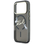 Dėklas Karl Lagerfeld Script Logo MagSafe, skirtas iPhone 18 Pro Max / 17 Pro Max - Juodas -- iPhone 18 Pro Max / iPhone...