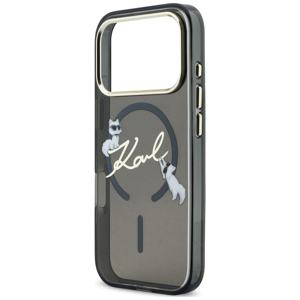 Dėklas Karl Lagerfeld Script Logo MagSafe, skirtas iPhone 18 Pro Max / 17 Pro Max - Juodas -- iPhone 18 Pro Max / iPhone...