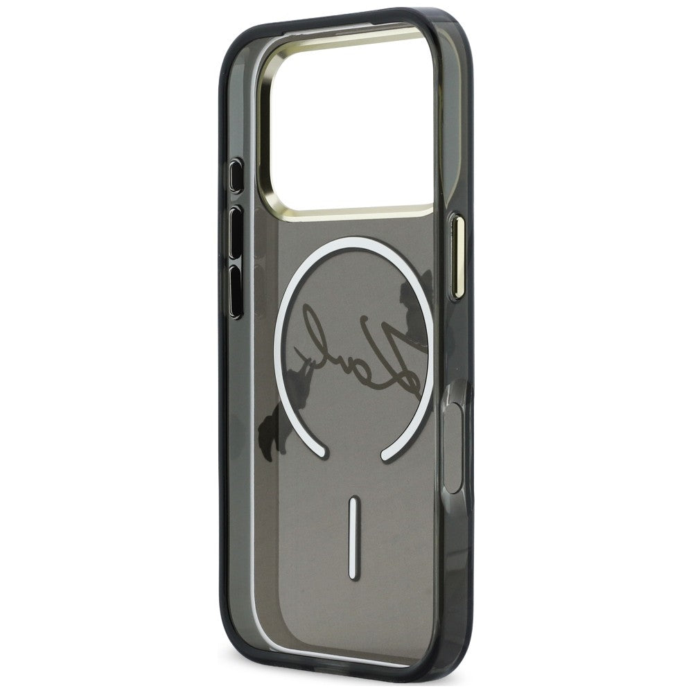 Dėklas Karl Lagerfeld Script Logo MagSafe, skirtas iPhone 18 Pro Max / 17 Pro Max - Juodas -- iPhone 18 Pro Max / iPhone...