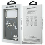 Dėklas Karl Lagerfeld Script Logo MagSafe, skirtas iPhone 18 Pro Max / 17 Pro Max - Juodas -- iPhone 18 Pro Max / iPhone...