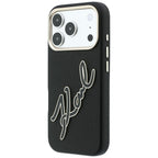 Dėklas Karl Lagerfeld Smooth Big Resin Signature Logo, skirtas iPhone 18 Pro / 17 Pro - Juodas -- iPhone 18 Pro / iPhone...