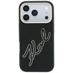 Dėklas Karl Lagerfeld Smooth Big Resin Signature Logo, skirtas iPhone 18 Pro / 17 Pro - Juodas -- iPhone 18 Pro / iPhone...