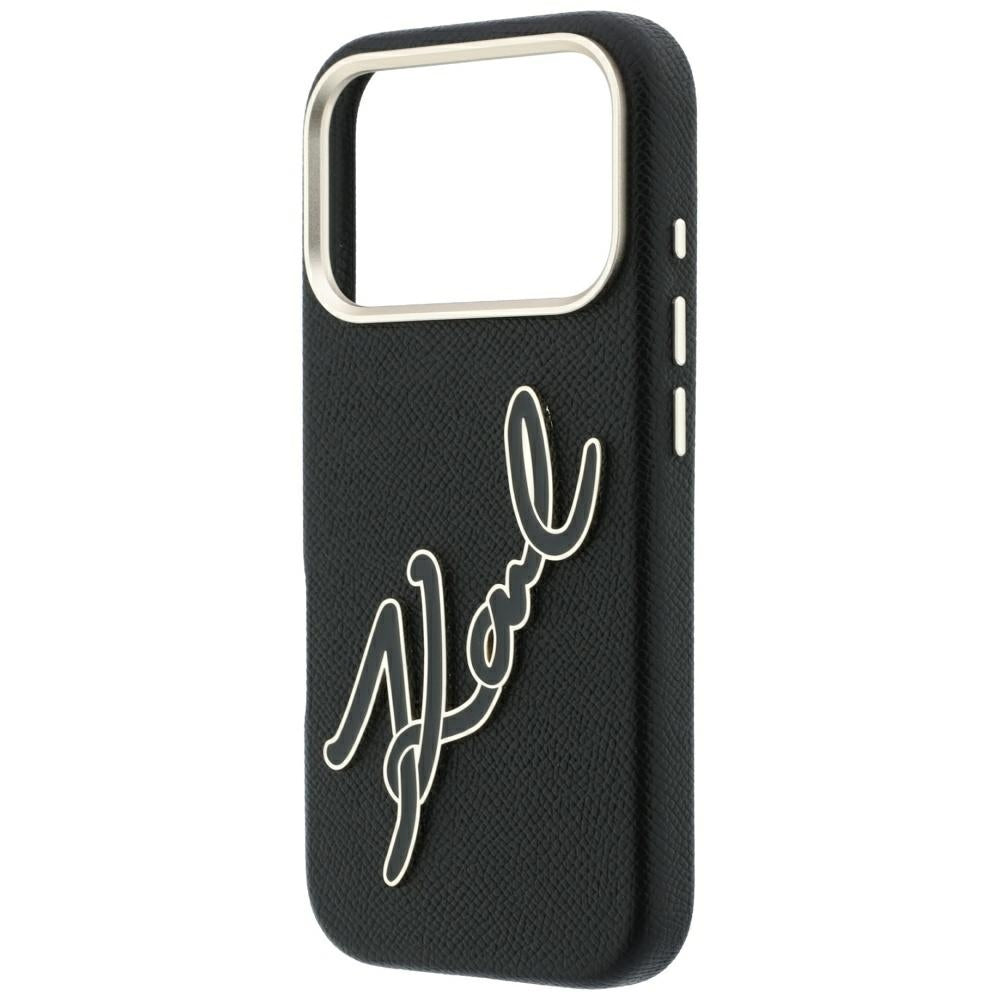 Dėklas Karl Lagerfeld Smooth Big Resin Signature Logo, skirtas iPhone 18 Pro / 17 Pro - Juodas -- iPhone 18 Pro / iPhone...