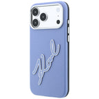 Dėklas Karl Lagerfeld Smooth Big Resin Signature Logo, skirtas iPhone 18 Pro / 17 Pro - Mėlynas -- iPhone 18 Pro / iPhone...