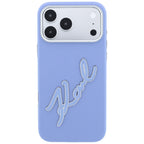 Dėklas Karl Lagerfeld Smooth Big Resin Signature Logo, skirtas iPhone 18 Pro / 17 Pro - Mėlynas -- iPhone 18 Pro / iPhone...