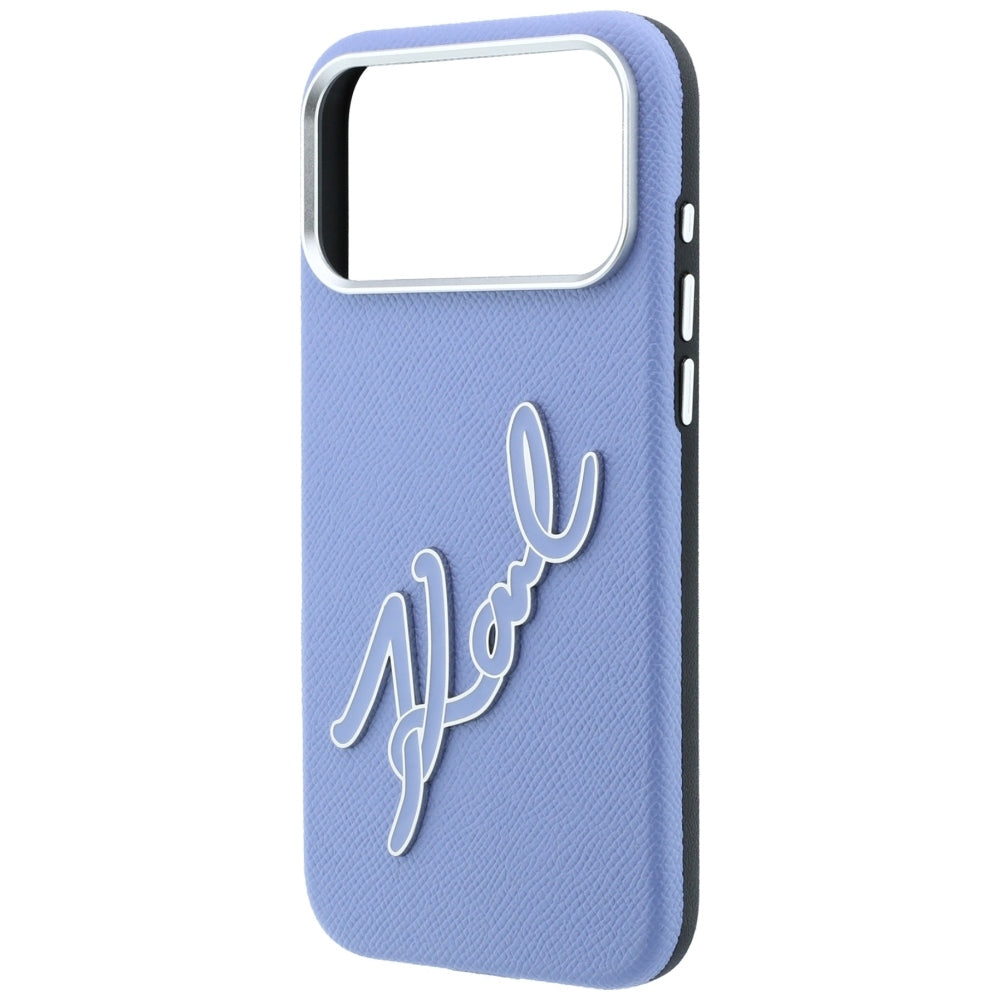 Dėklas Karl Lagerfeld Smooth Big Resin Signature Logo, skirtas iPhone 18 Pro / 17 Pro - Mėlynas -- iPhone 18 Pro / iPhone...