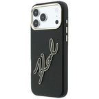 Dėklas Karl Lagerfeld Smooth Big Resin Signature Logo, skirtas iPhone 18 Pro Max / 17 Pro Max - Juodas -- iPhone 18 Pro...