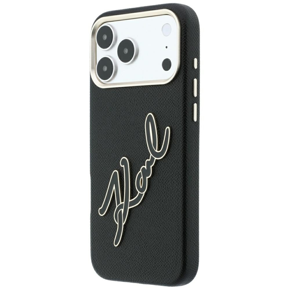 Dėklas Karl Lagerfeld Smooth Big Resin Signature Logo, skirtas iPhone 18 Pro Max / 17 Pro Max - Juodas -- iPhone 18 Pro...