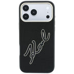 Dėklas Karl Lagerfeld Smooth Big Resin Signature Logo, skirtas iPhone 18 Pro Max / 17 Pro Max - Juodas -- iPhone 18 Pro...